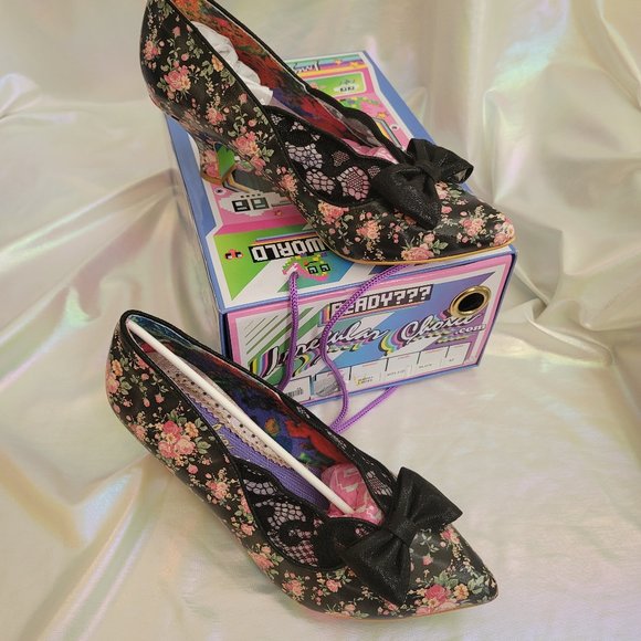 Irregular Choice Marma Ladies Size 42 in BLACK - Low Heel Rococo Style Shoes NIB - Picture 8 of 14